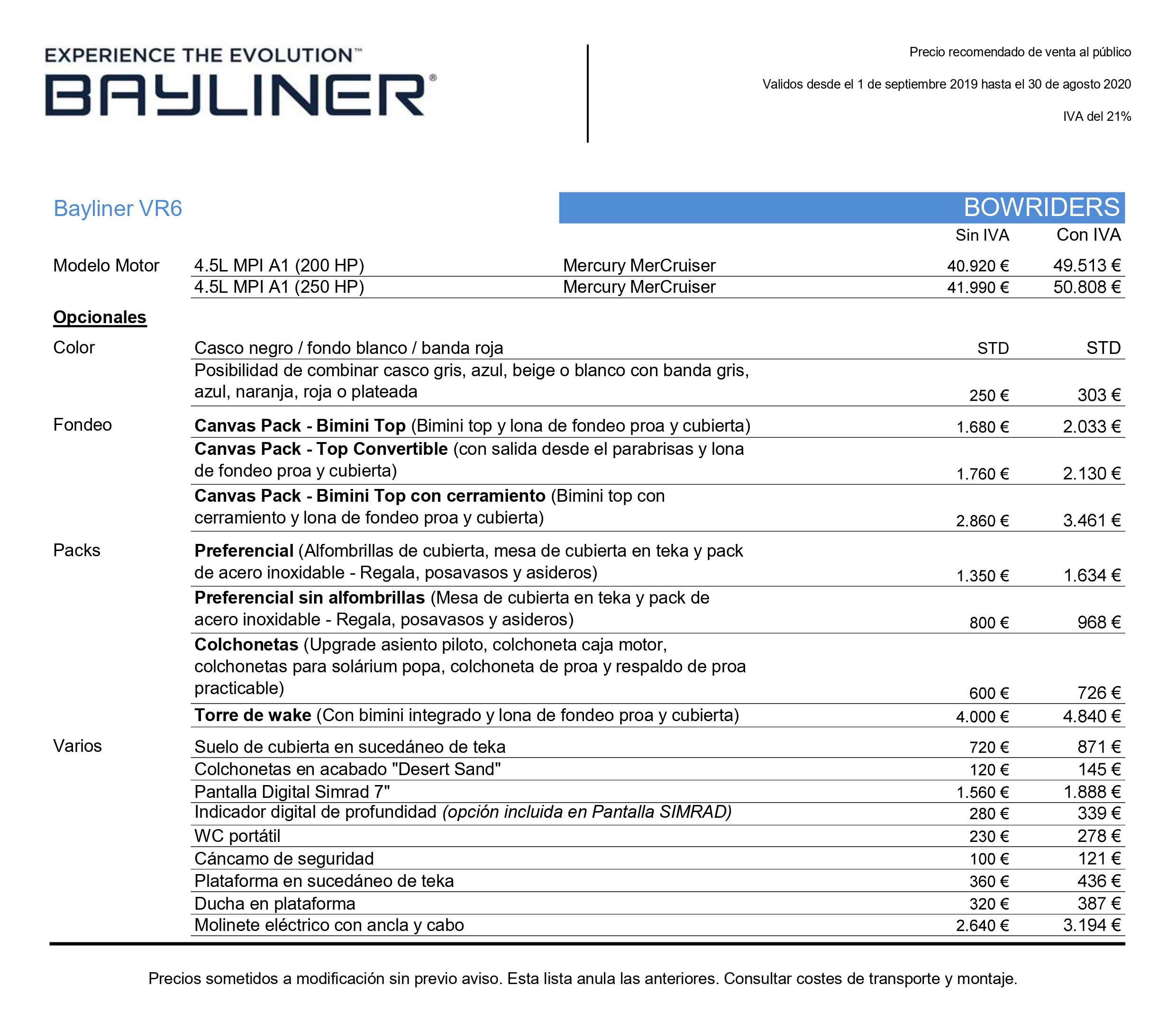 compra bowrider vr6 intraborda cunit barcelona tarragona catalunya